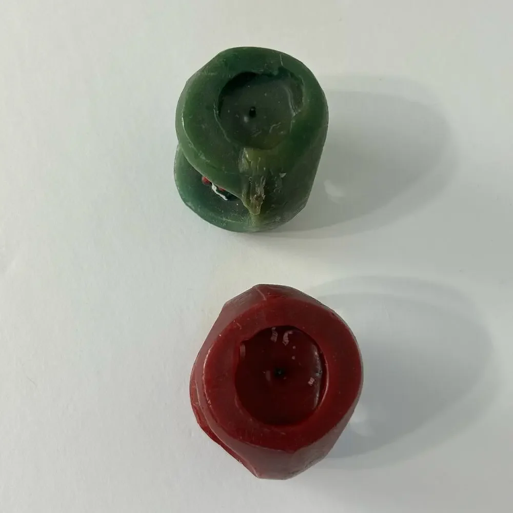 Vintage Christmas Candle Lot 2 Candles 3 Holders Japan Germany Holiday Decor